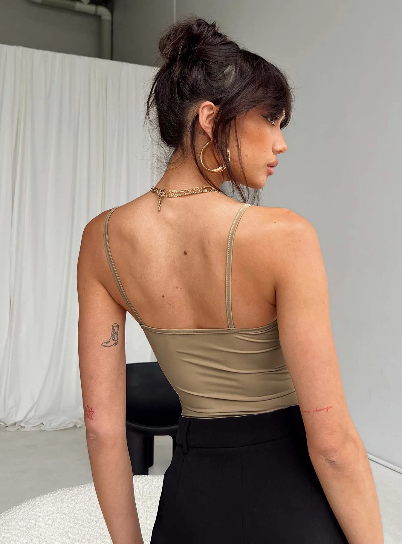 Geary Bodysuit Beige Trendy Wedding