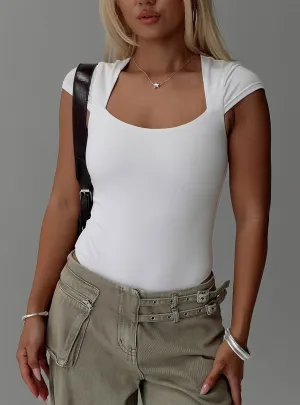 Durable Travel Want You Forever Bodysuit White