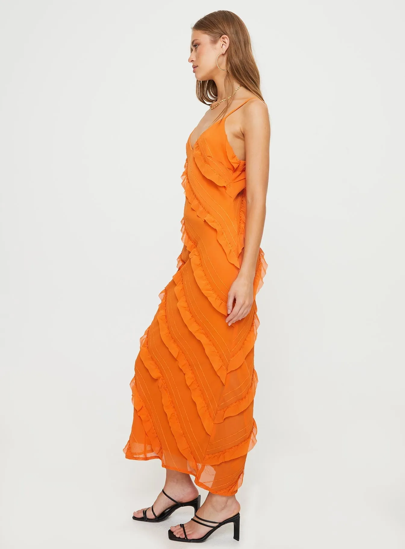 Lars Maxi Dress Orange Relaxed and stylish dress