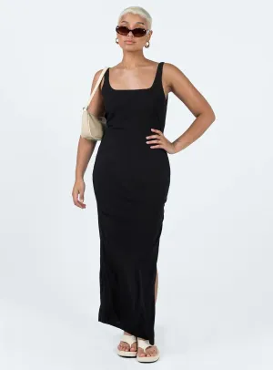 Grace Flow Burgundy Deep Shanaeya 90s Maxi Dress Black