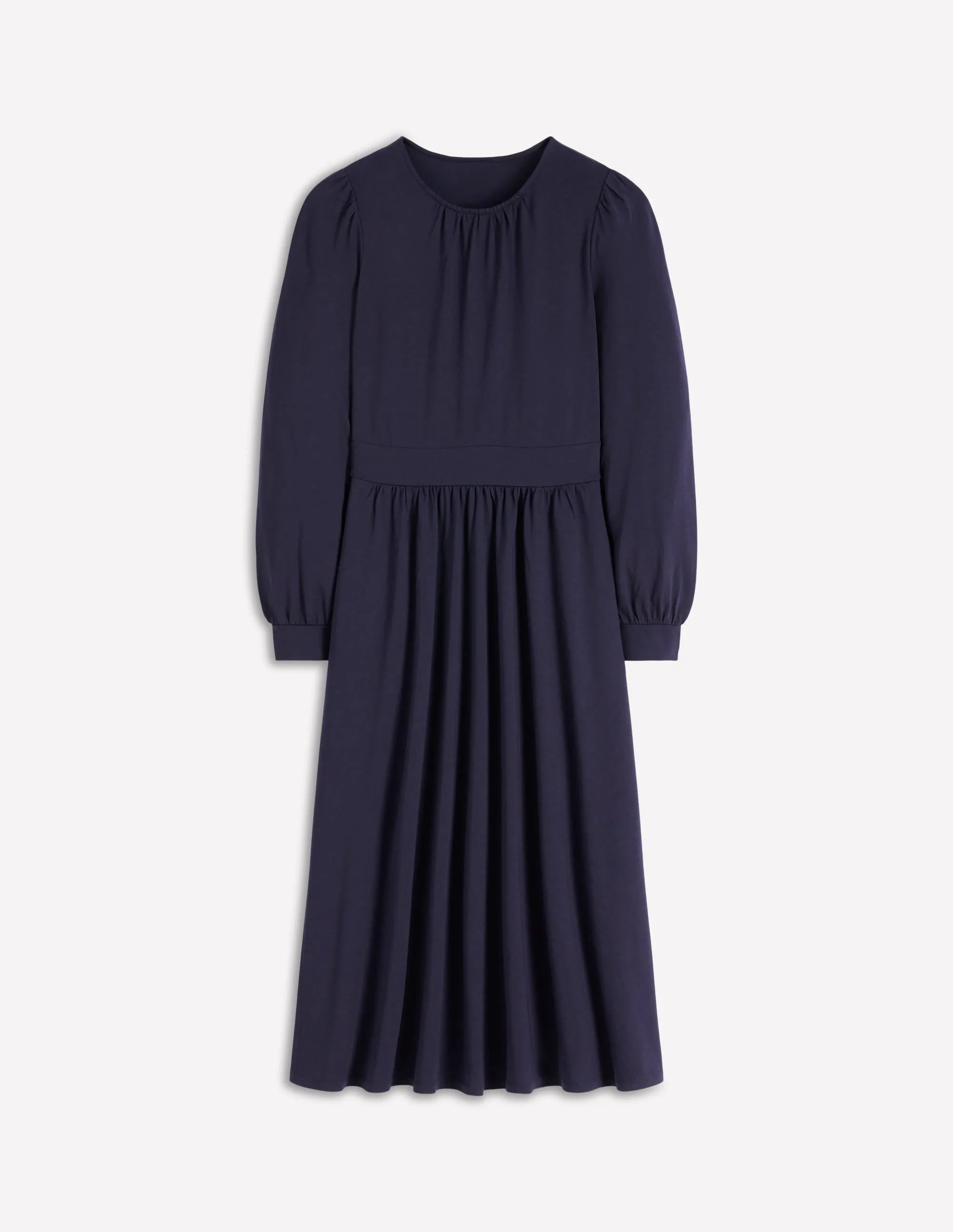 Alexandra Jersey Midi Dress-Navy Harbor Walk