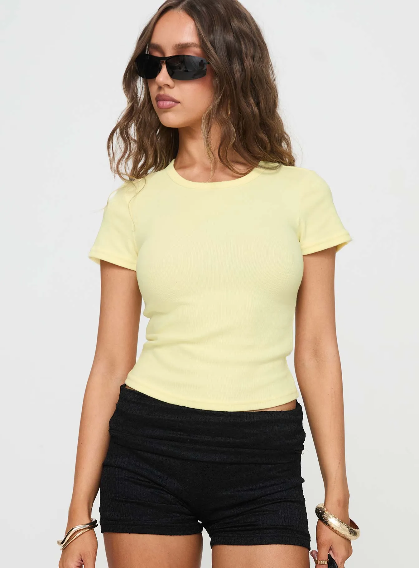 Perfect Wear Baseline Scoop Rib Tee Yellow
