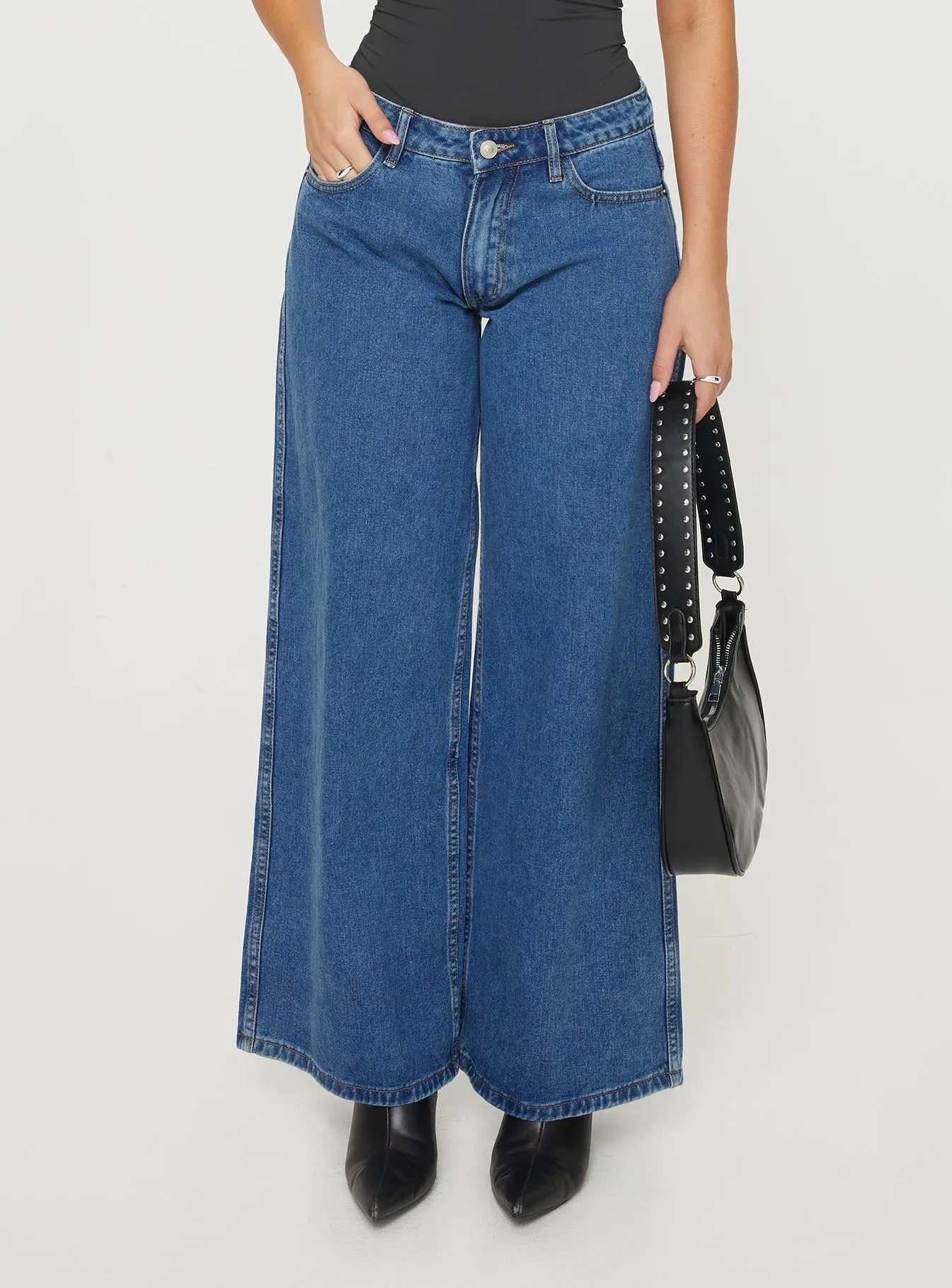 Mid Rise Fit Ramos Low Rise Jeans Denim Petite