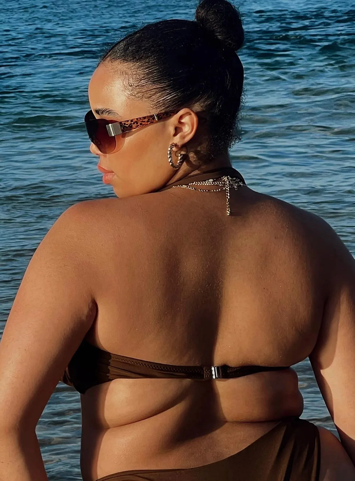 Olivia Bikini Top Brown Curve Butter Soft Stretch