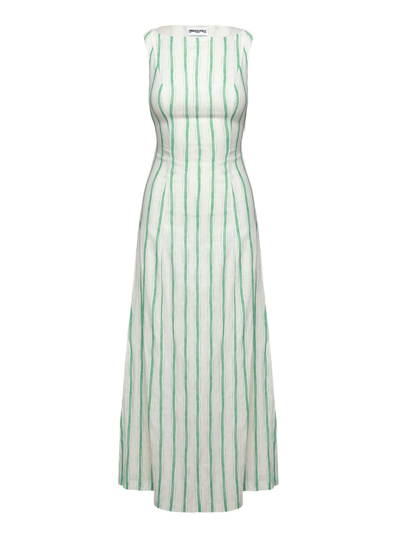 Petal Path Lewisa Maxi Dress Green Stripe