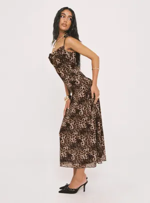 Sugar Maxi Dress Leopard Travel Easy Petal Rain