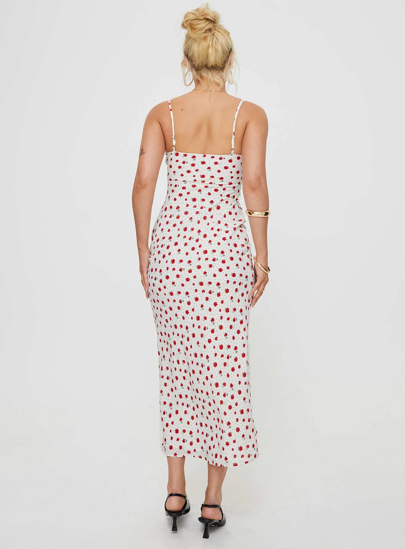 Love Mood Blue Sky Caldwell Maxi Dress White / Red