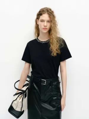 Active Comfort Wear Light and Breathable Cutout Back Cotton T-shirt