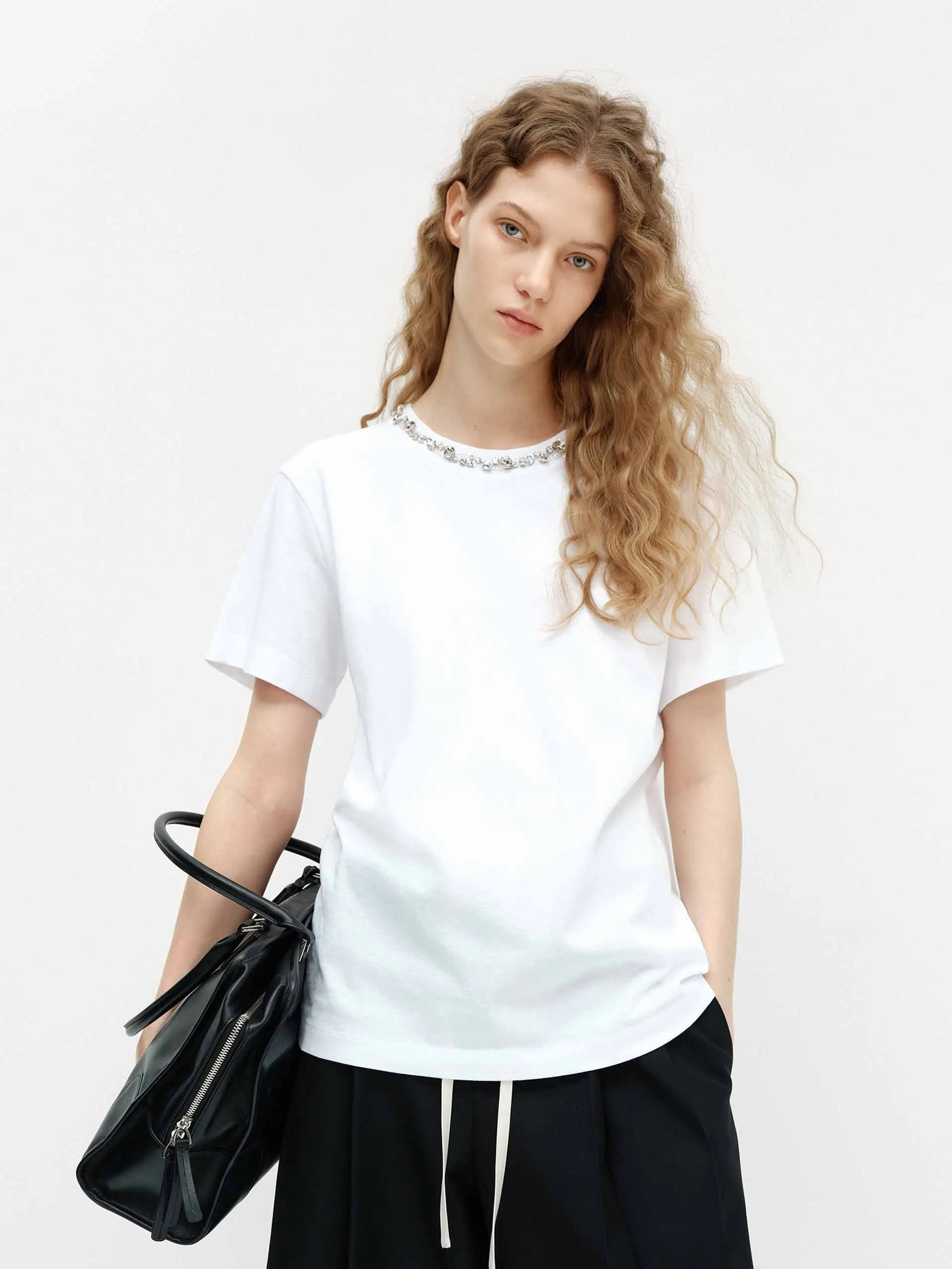 Sporty Comfort Wear ZeroDistressFinish Cutout Back Cotton T-shirt