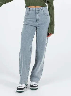 Garza Wide Leg Jeans Denim Comfort Stretch Weave Fit Layer