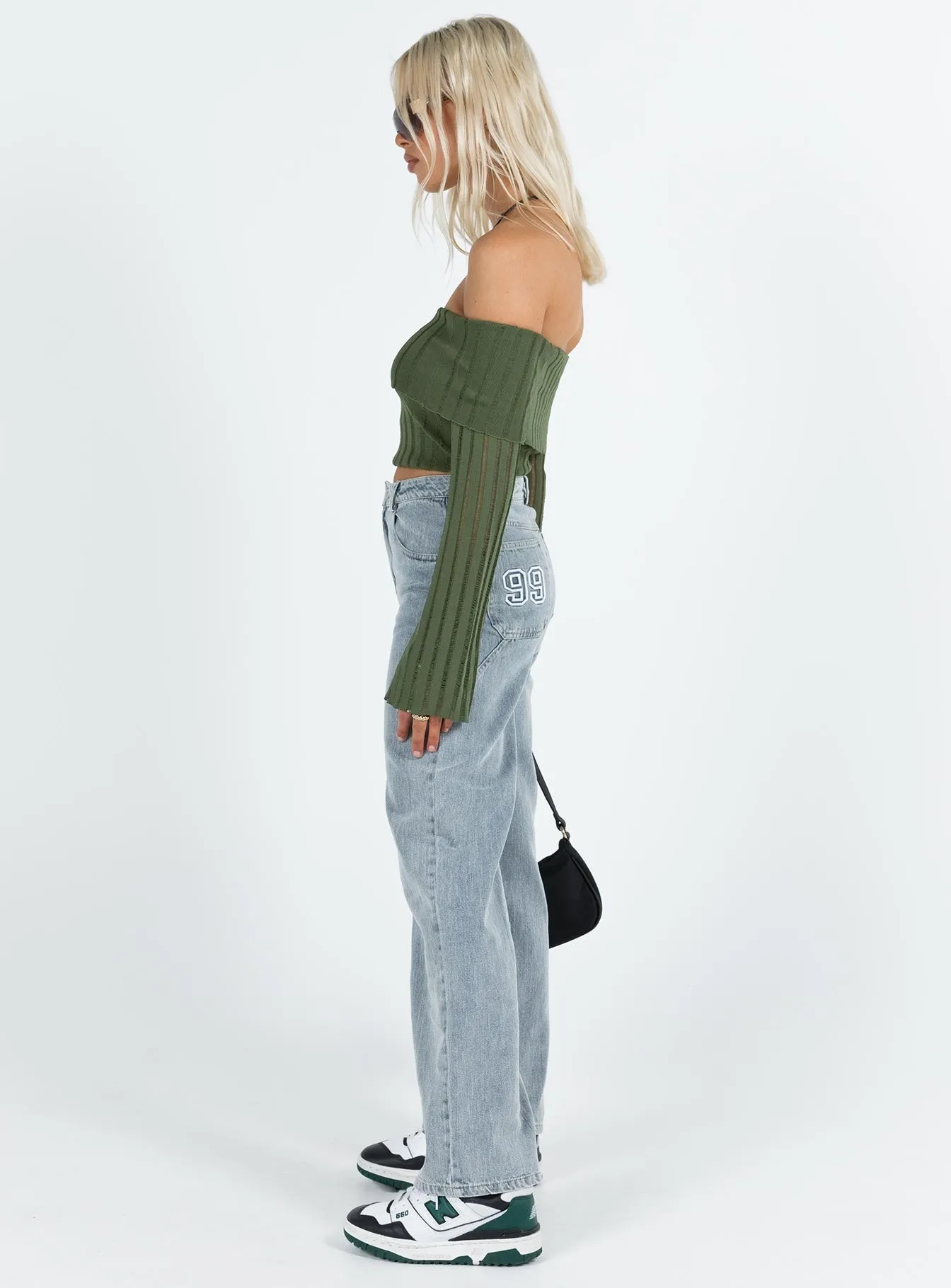 All weather Garza Wide Leg Jeans Denim