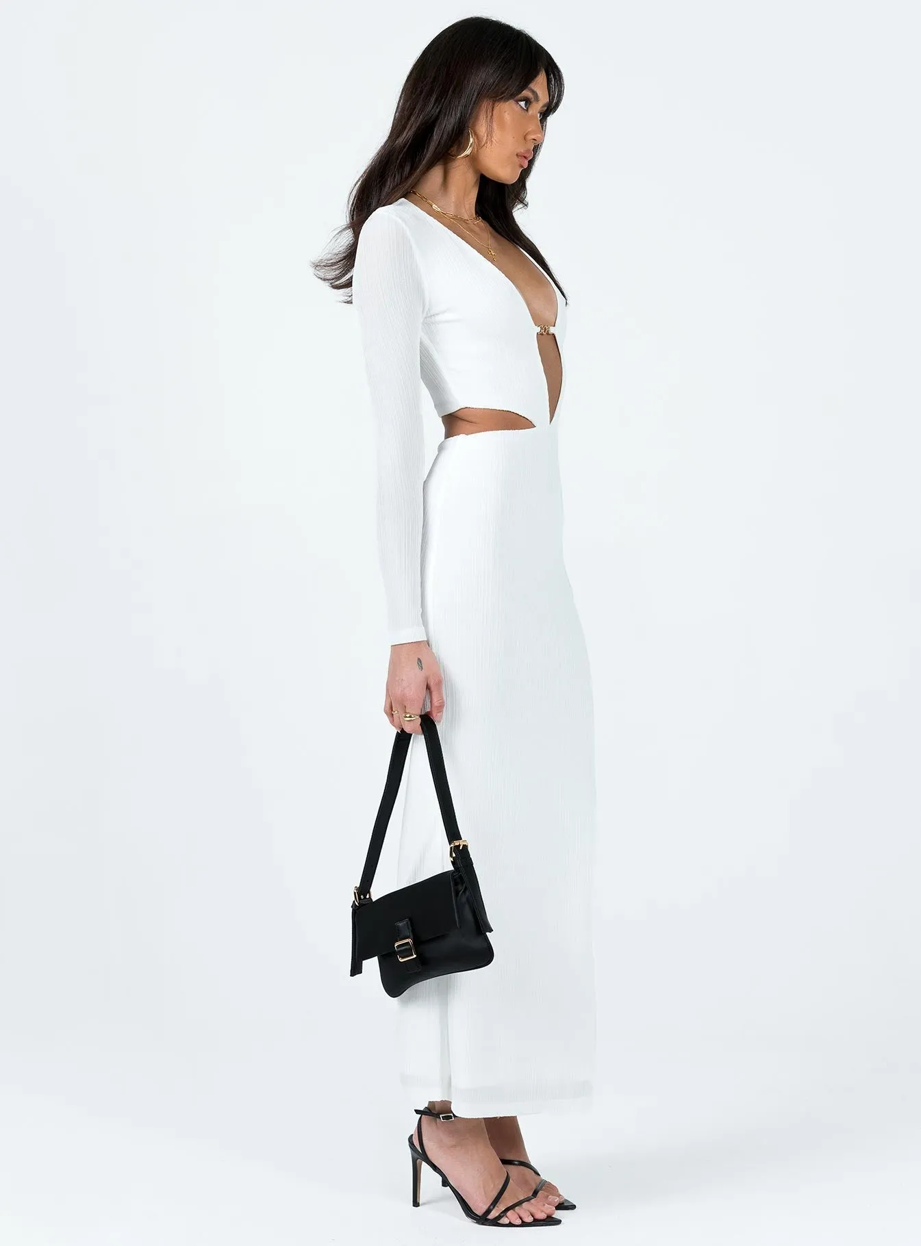 Denim Soft Dream Flow Everton Maxi Dress White