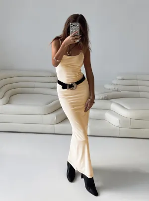 Knox Maxi Dress Peach Paper Wall Morning Glow