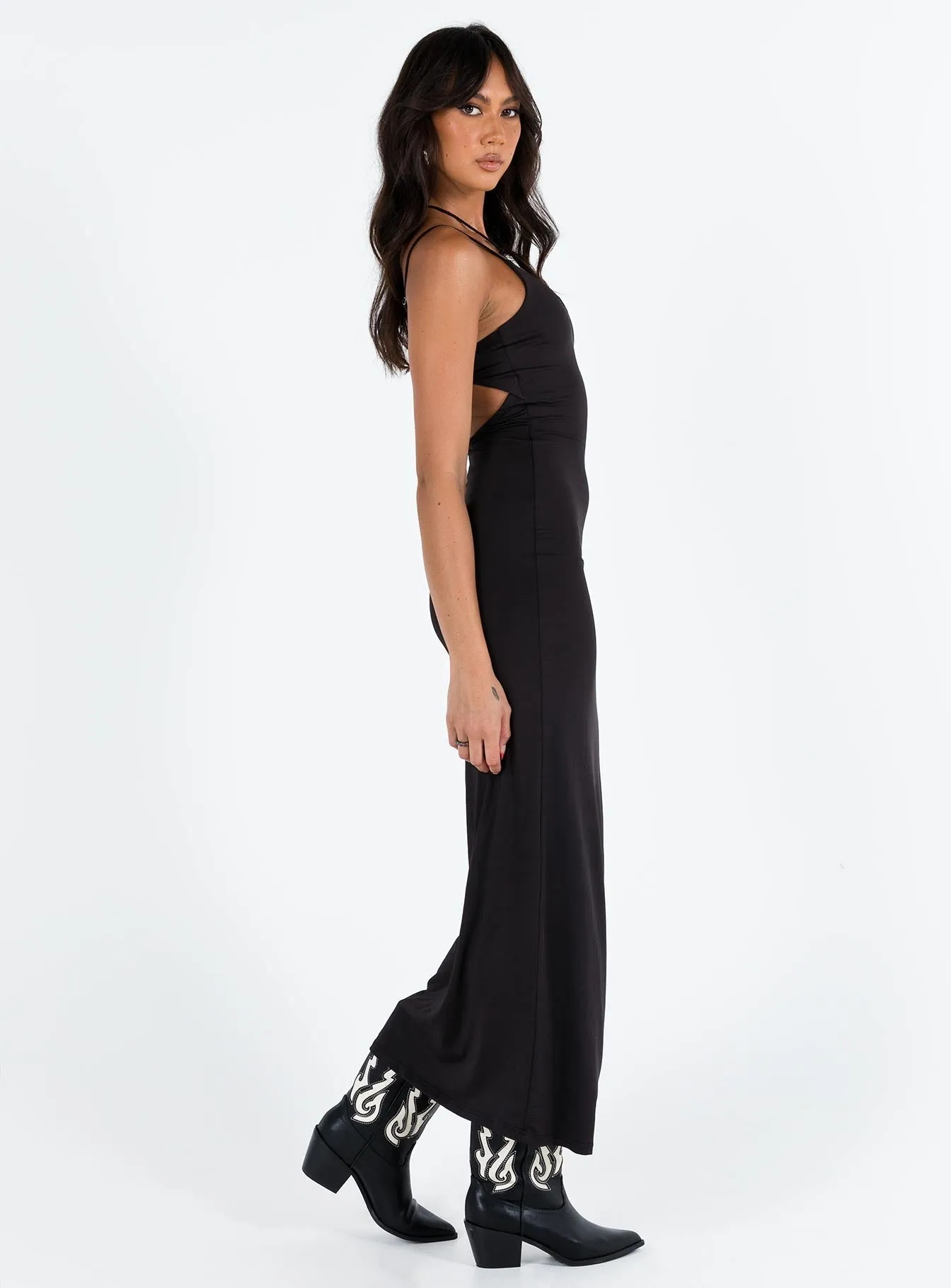 Riana Maxi Dress Black Morning Glow