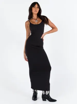 Fashionable day-to-night gown Riana Maxi Dress Black