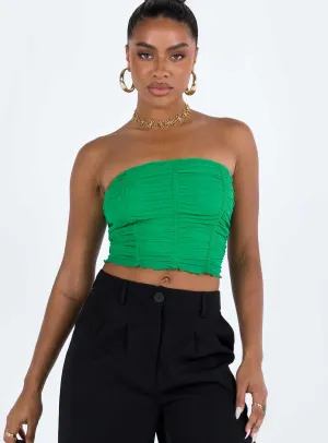 Caldwell Tube Top Green All Over Print Technique Compression Fit