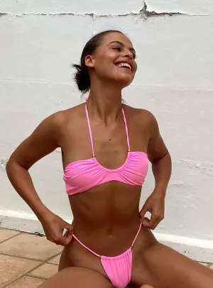 Alexis Bikini Top Pink Lightweight Construction Rounded Seam Technique