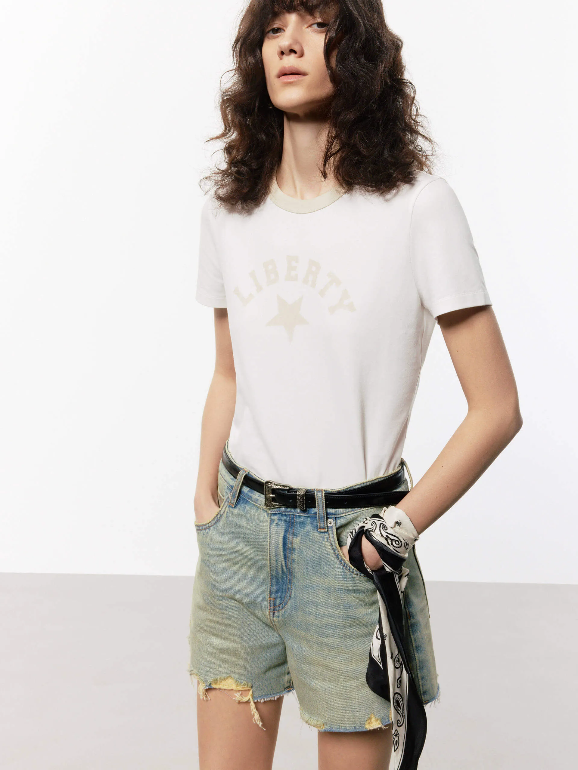 Outdoor Ready Contrast Collar Cotton T-shirt