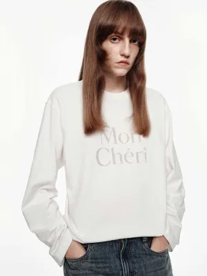 Relaxed and Easy Letter Printed Cotton T-shirt