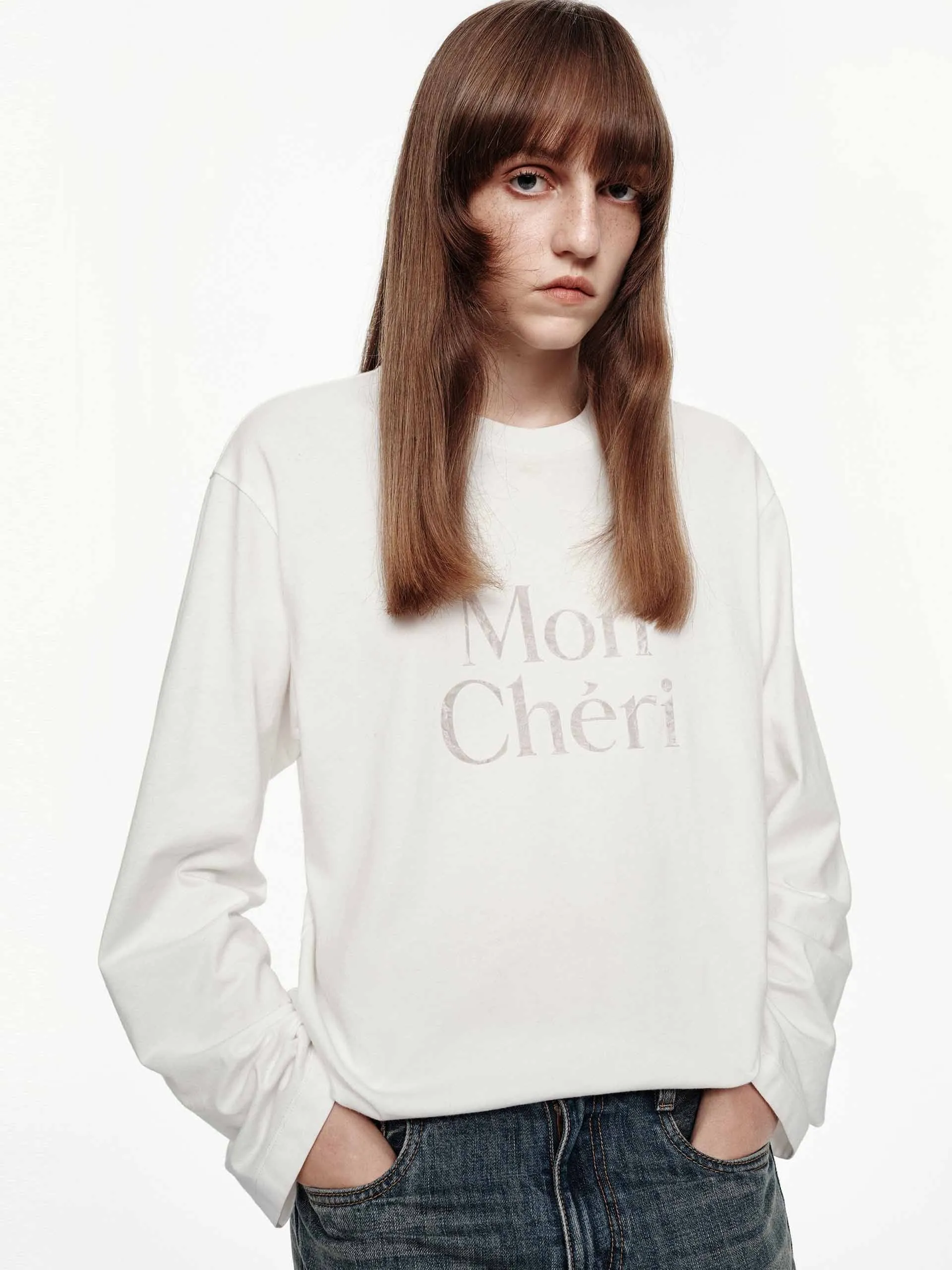 short sleeved Letter Printed Cotton T-shirt