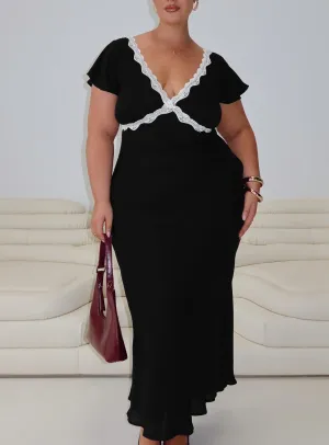 Inner peace Heroine Mood Barbarita Lace Maxi Dress Black Curve