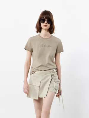 Washed Detail Cotton T-shirt SeamlessSidePanels Indoor Comfort