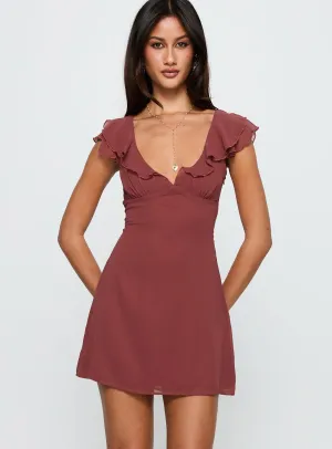 I Guess So Mini Dress Currant Cozy Fashion Pop Mode