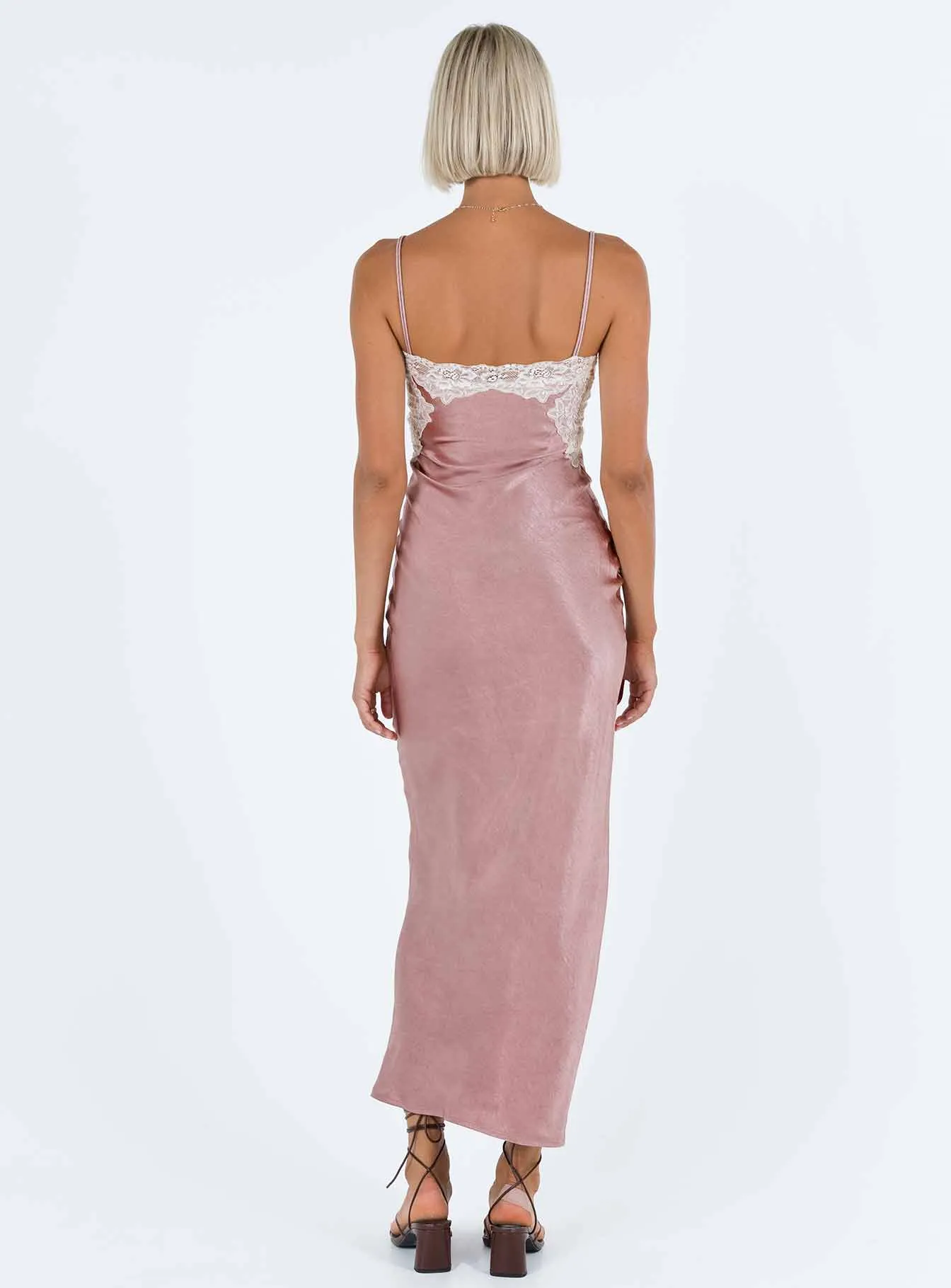 Free Walk Alexina High Back Maxi Dress Pink