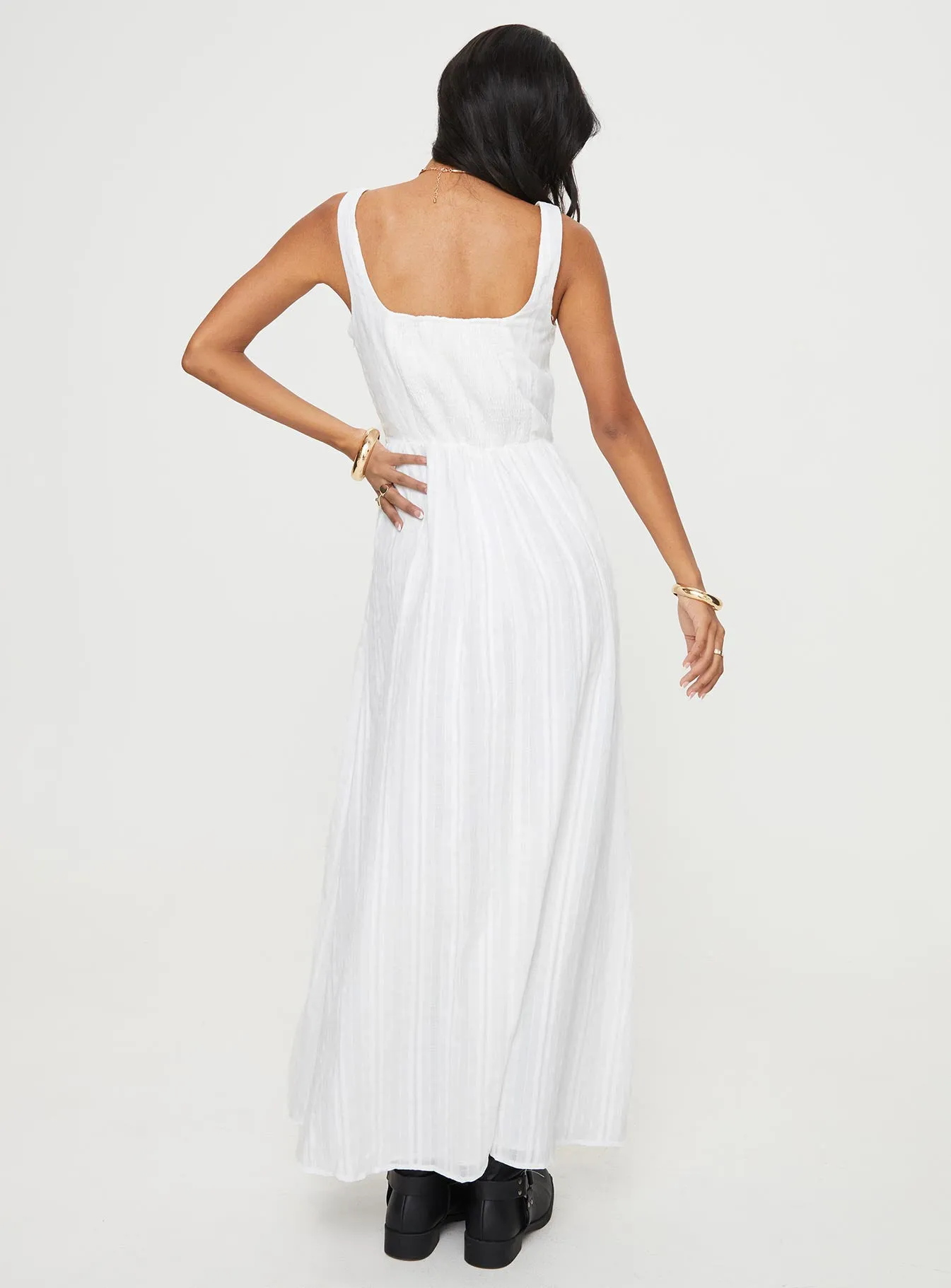 Leaf Dance Nordic Fresh Lorinda Maxi Dress White