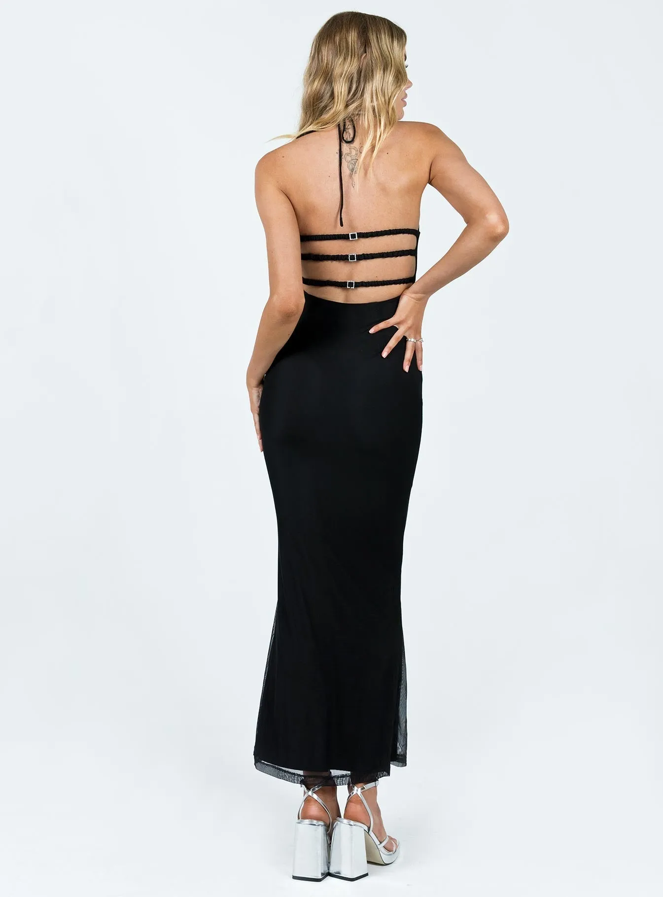 Malvern Maxi Dress Black Clay Glow