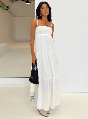 Georgette Glow Designed for versatility this maxi dress works for both formal and casual settings Warrego Maxi Dress White