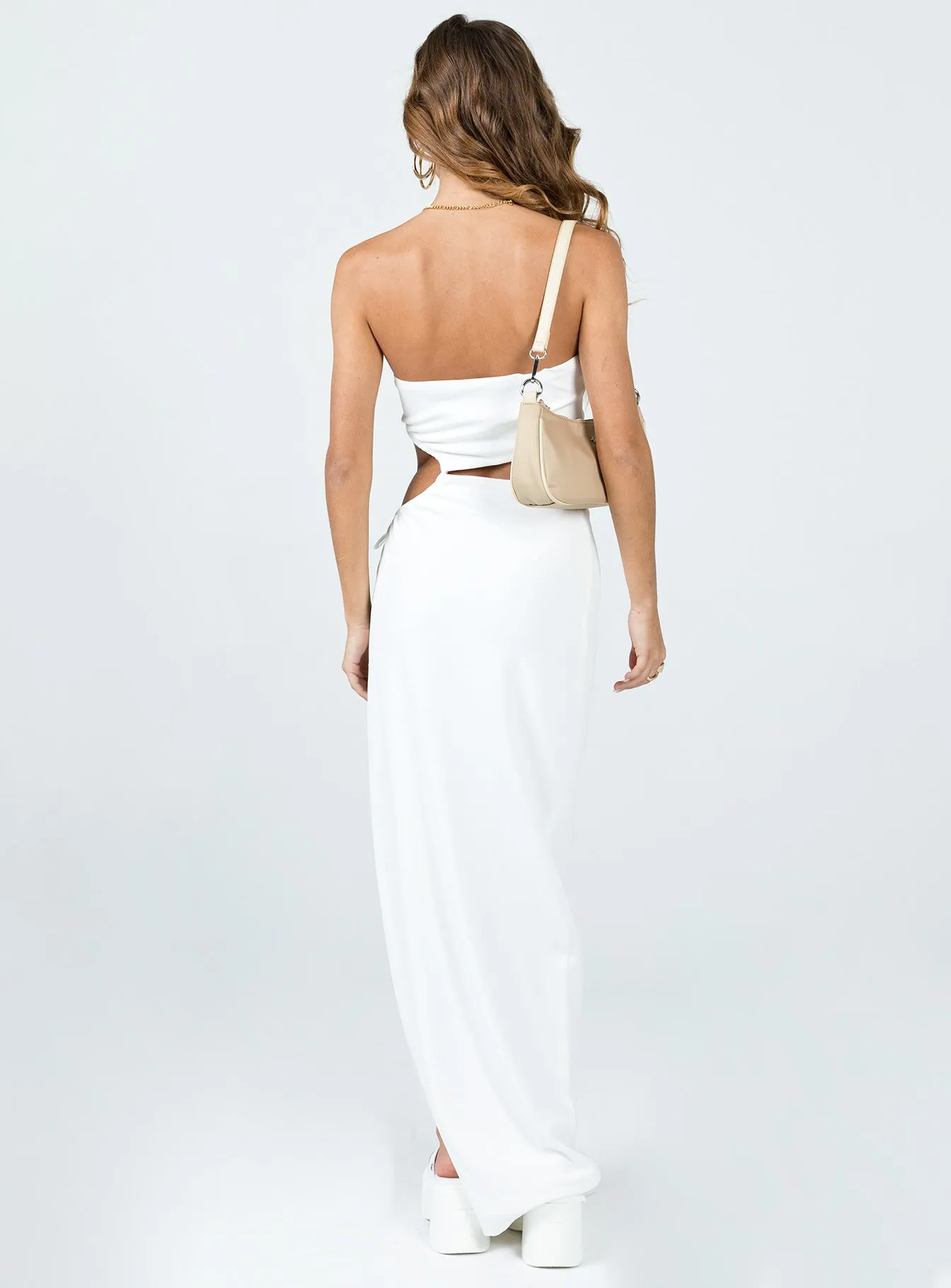 Mesh Touch Starlight Sky Catalina Maxi Dress White