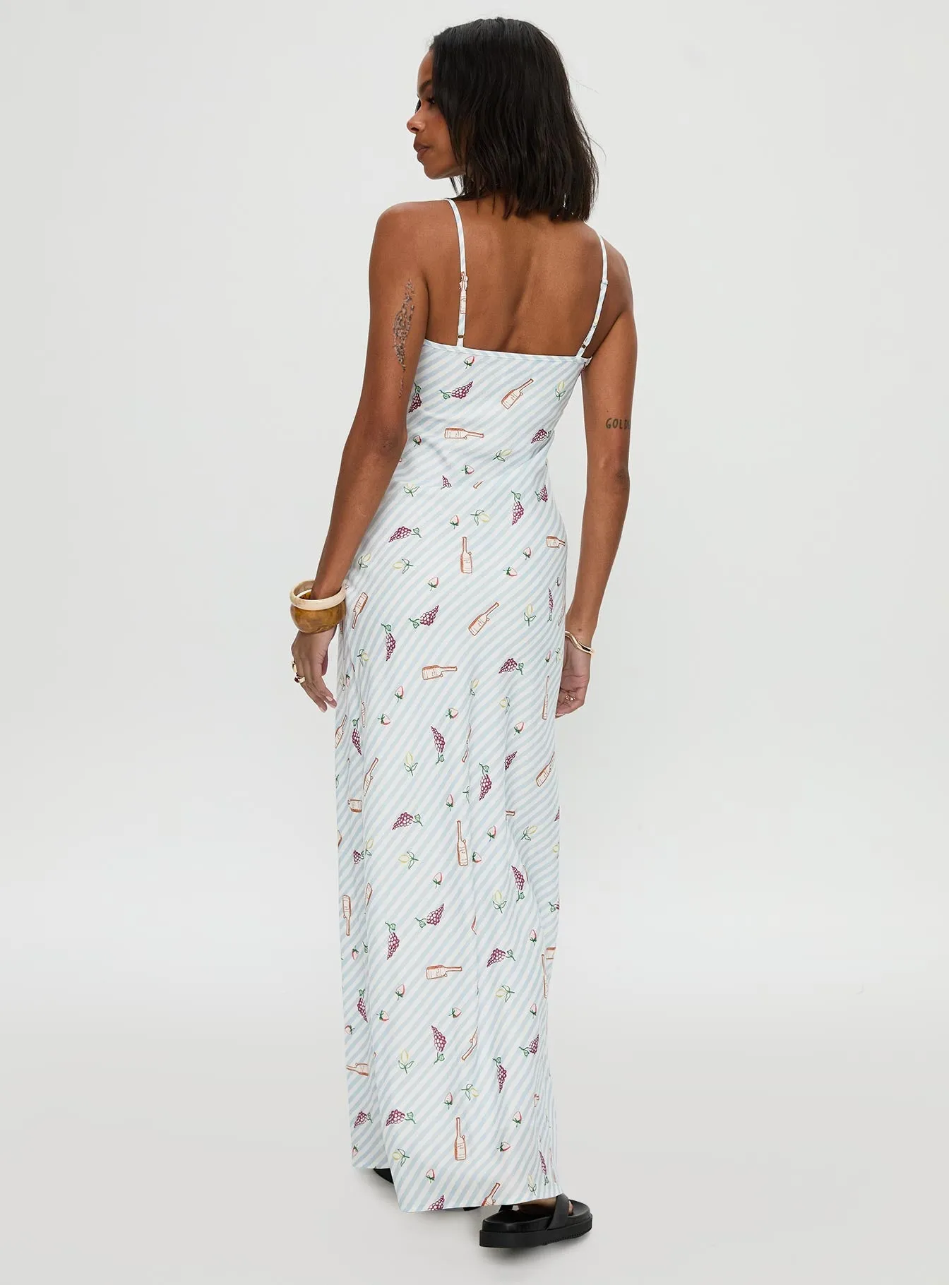 Charcuterie Maxi Dress Blue Evening party maxi