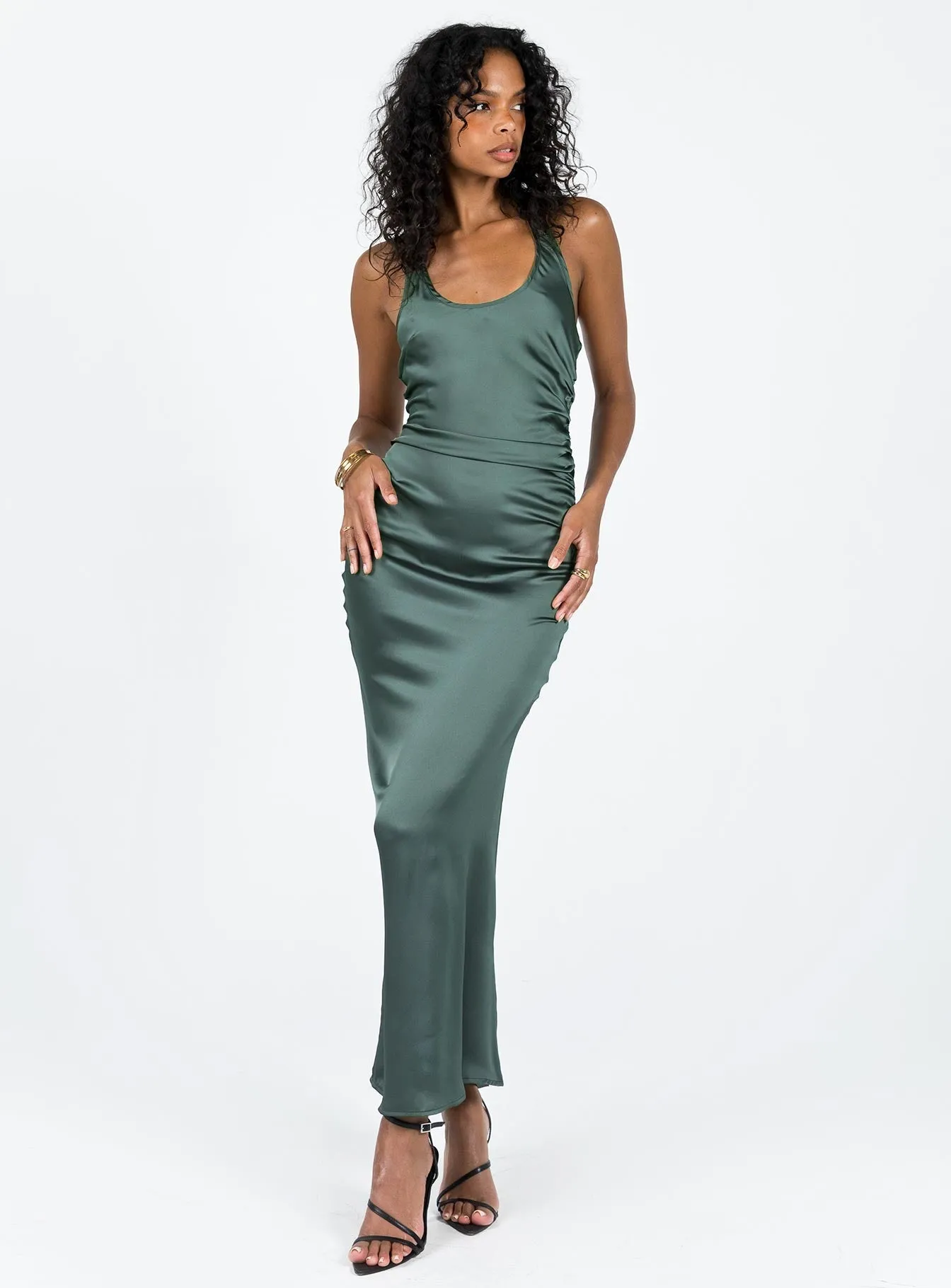 All Season Loose Fit Kodiak Halter Maxi Dress Green