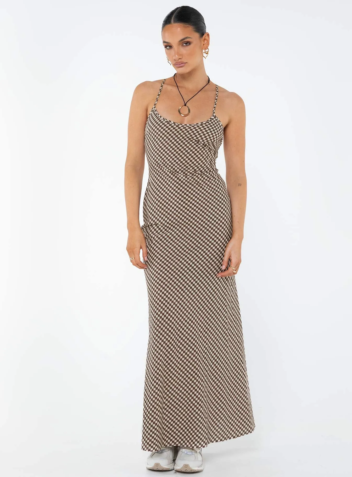 Dye Glow Village Path Otillie Maxi Set Brown / White