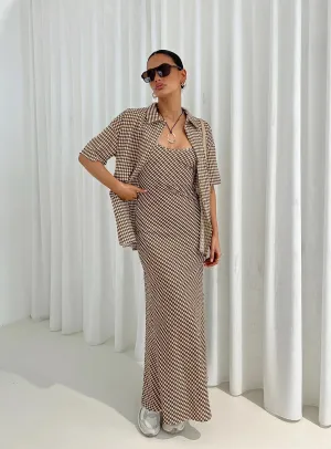 Sea Breeze Marble Step Otillie Maxi Set Brown / White