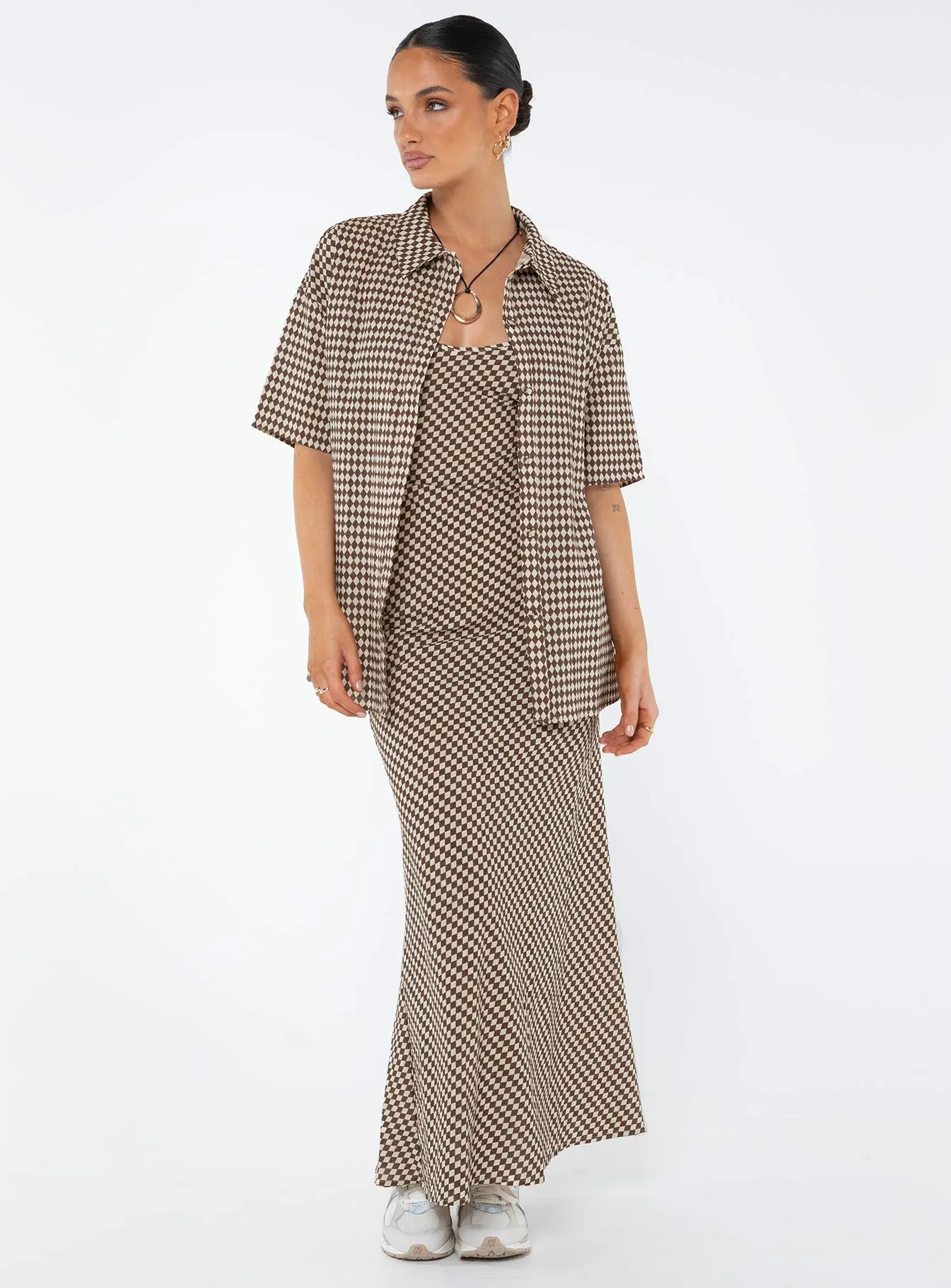 Still Lake Otillie Maxi Set Brown / White