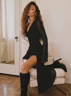 Comfortable weekend dress Rosalia Maxi Dress Black