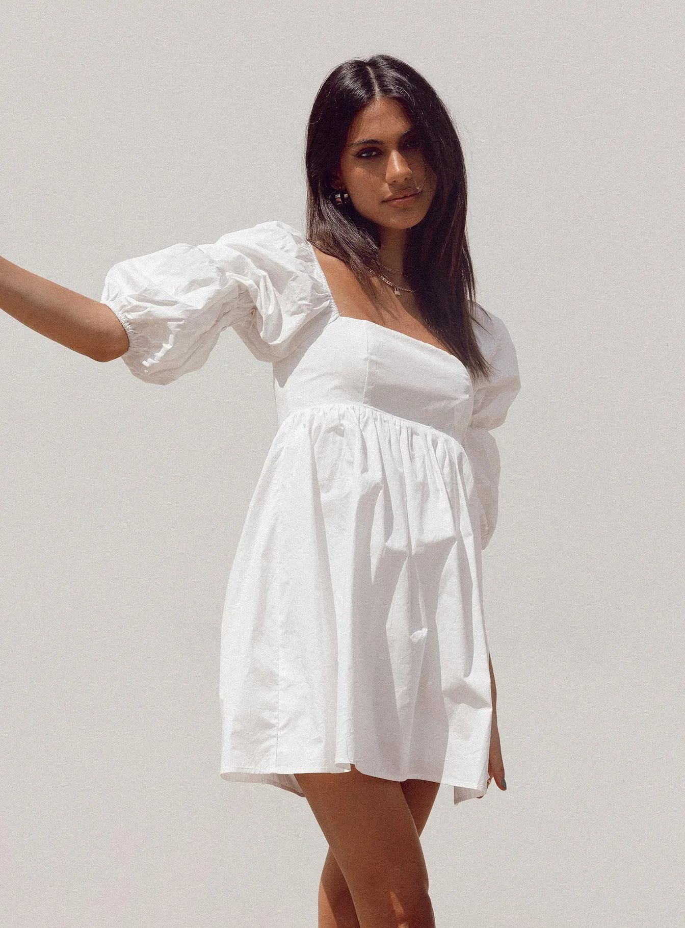 Fun Mode Noha Mini Dress White