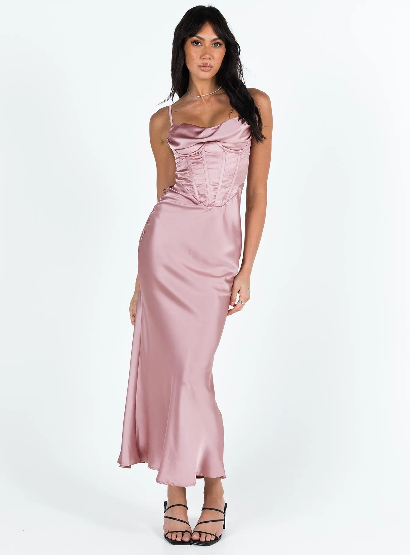 Macrae Maxi Dress Mauve Ocean Blue