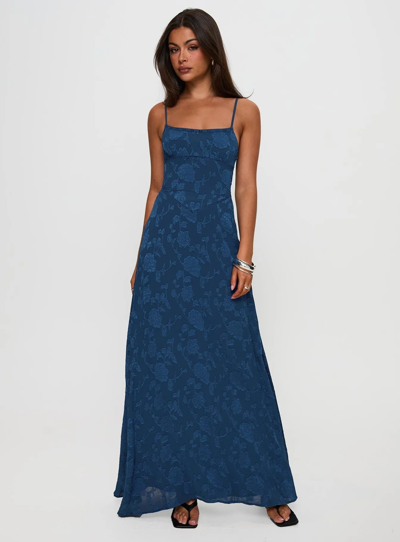 Moon Rise Orchard Walk South Of France Maxi Dress Navy