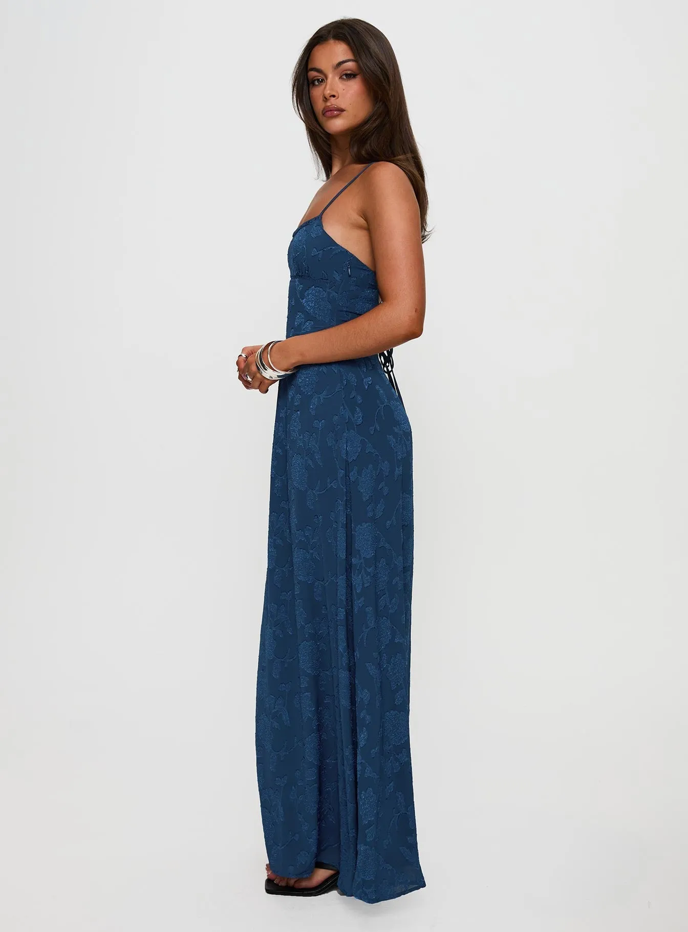 South Of France Maxi Dress Navy Sea Breeze Goddess Glow