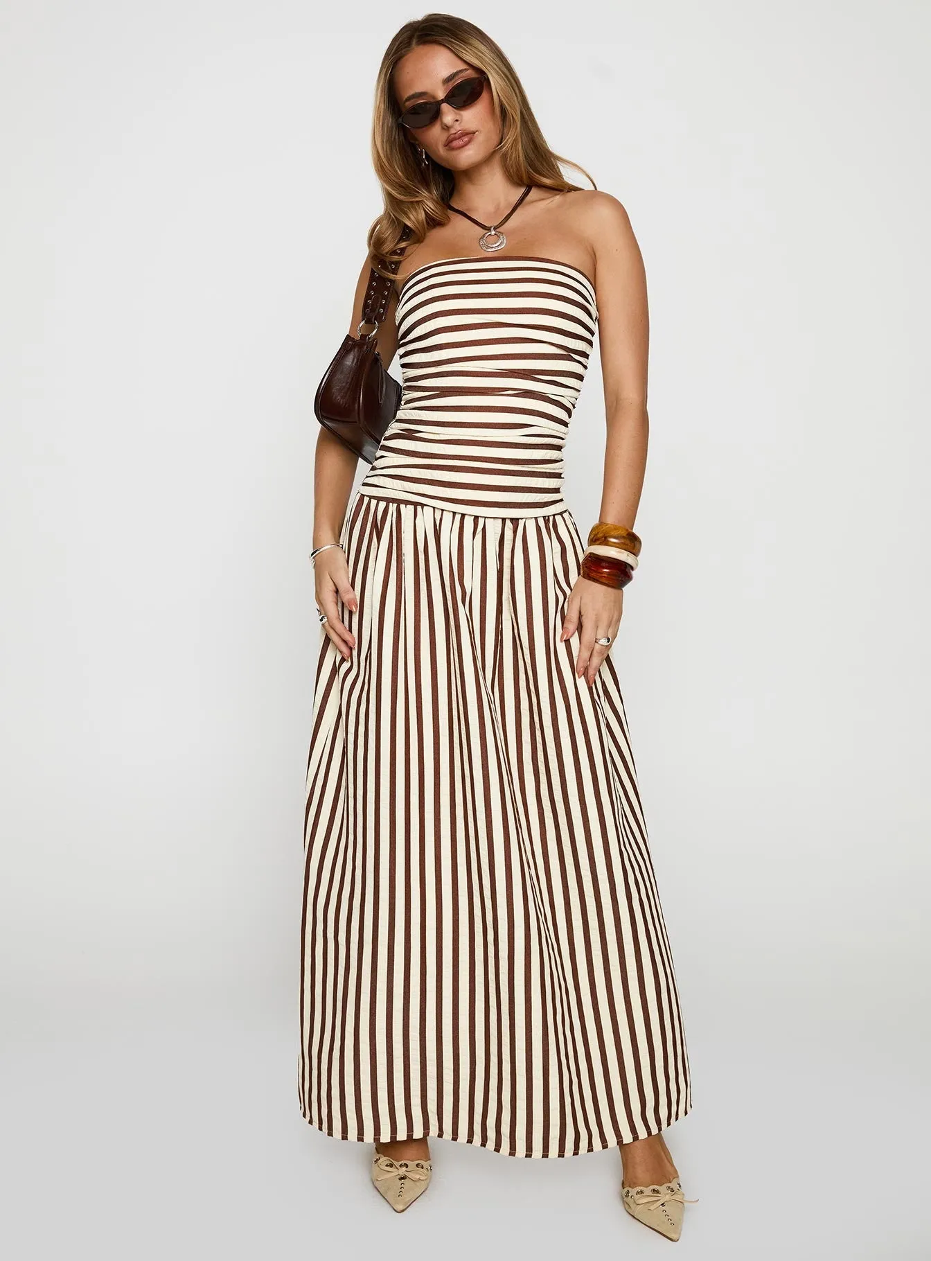 Bloom Arch Comfortable evening wear Adessa Strapless Maxi Dress Multi