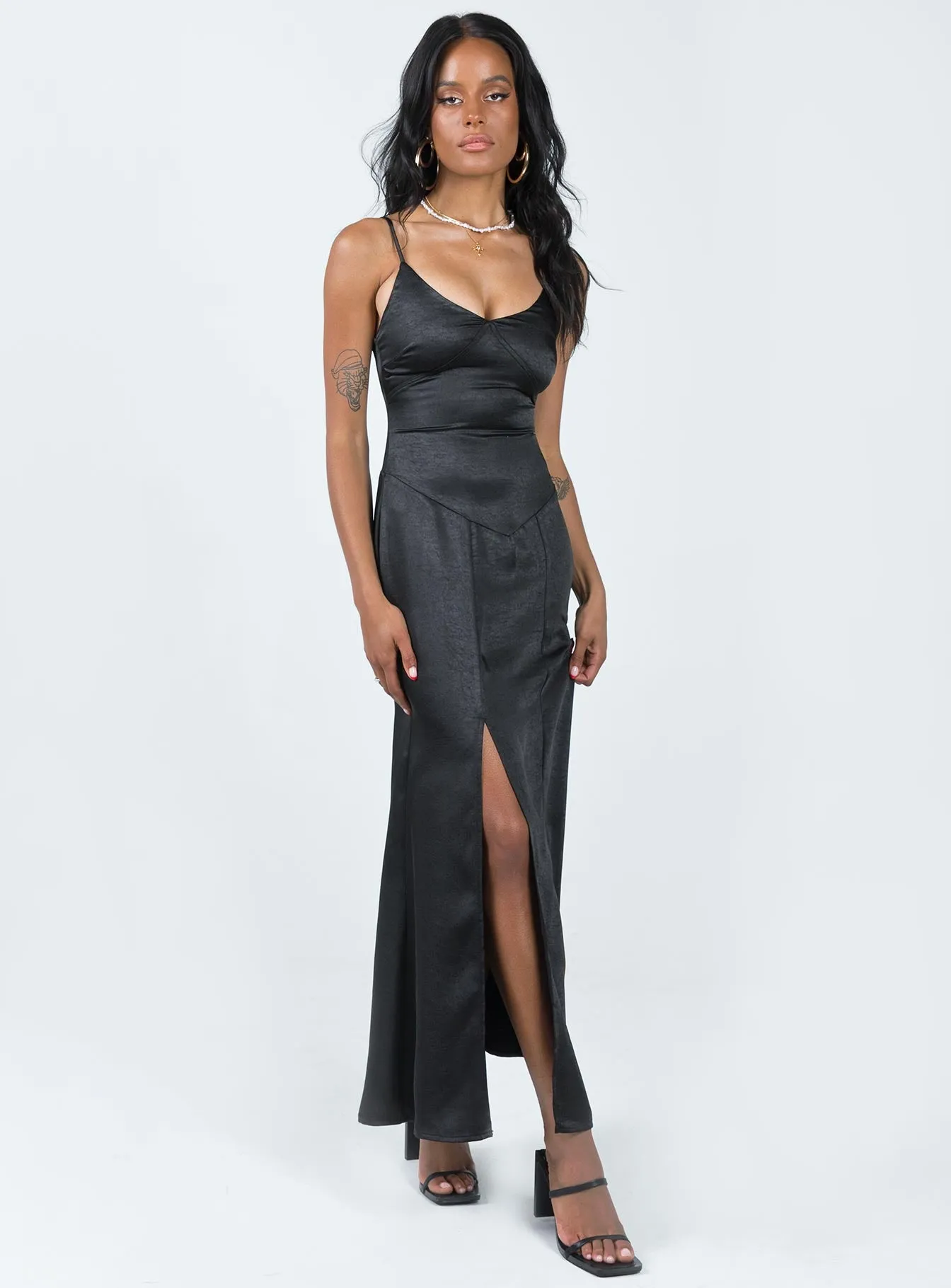 Carol Maxi Dress Black Off Shoulder