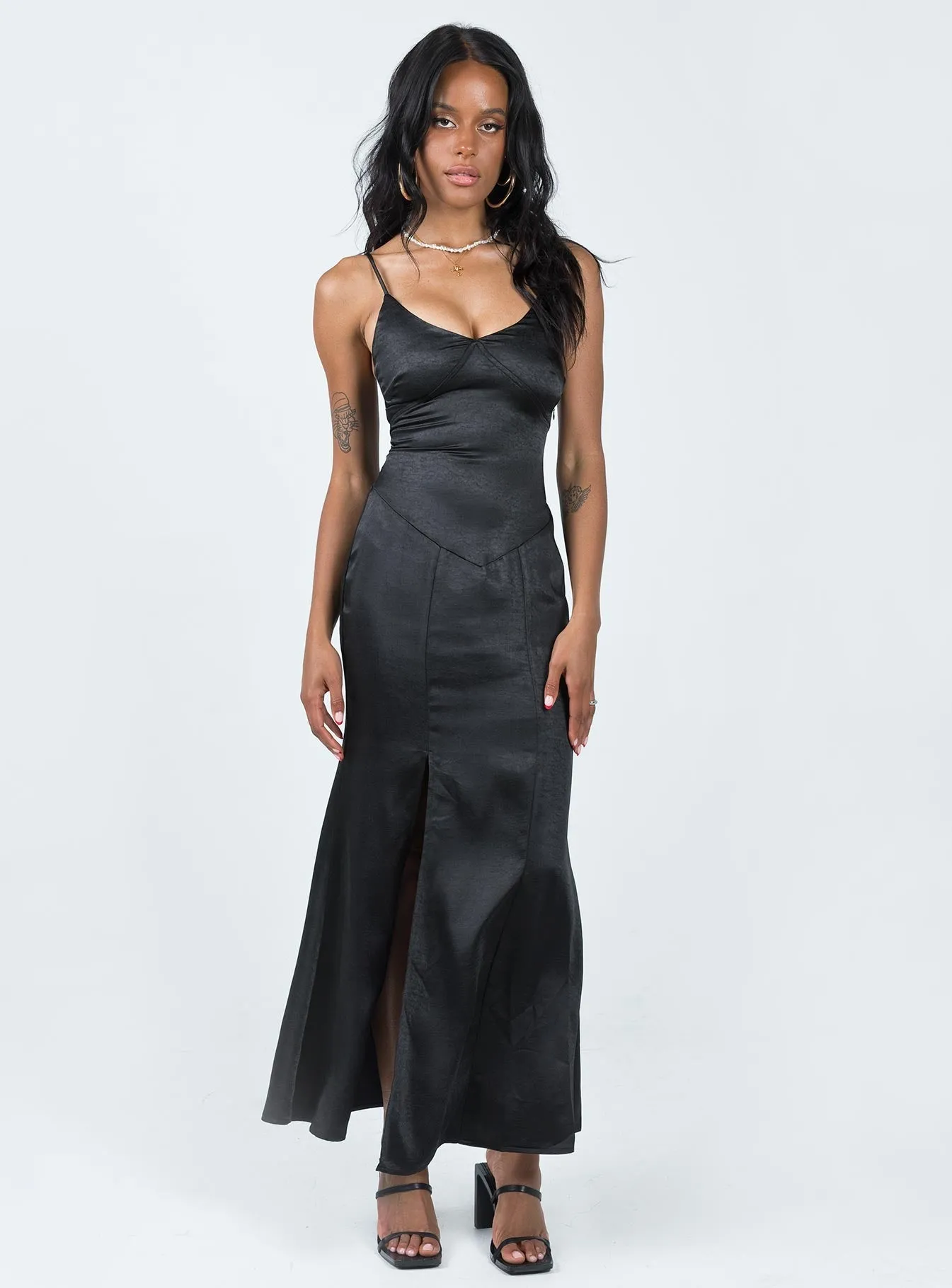 Fantasy Touch Tile Glow Carol Maxi Dress Black