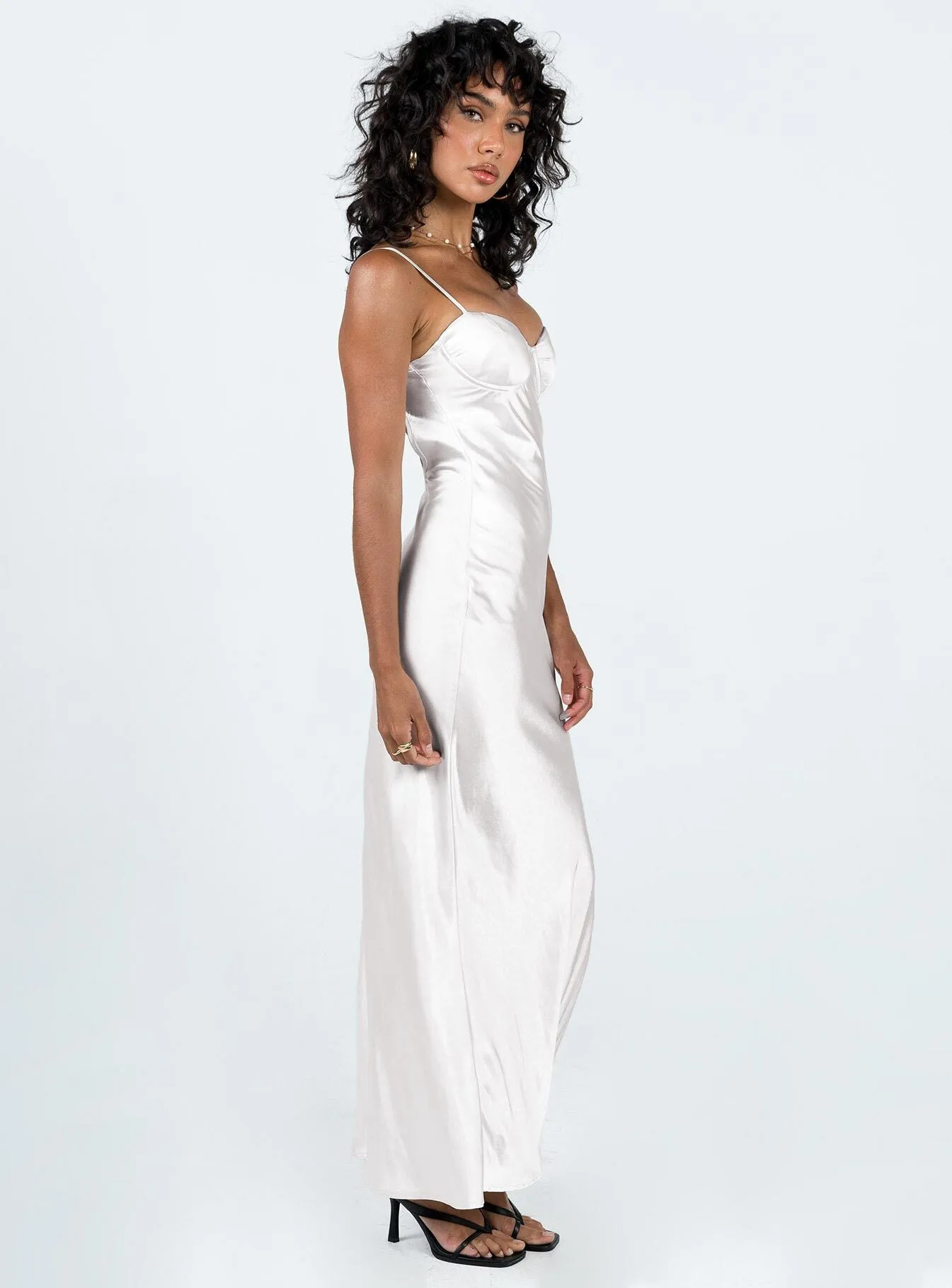 Muslin Glow Creewood Maxi Dress Champagne