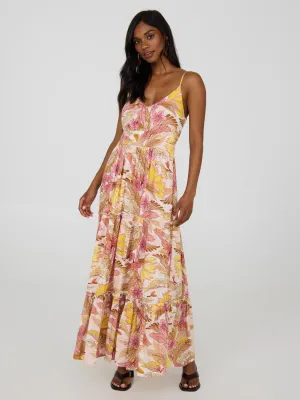 Self expression Floral Maxi Dress With Ruffles