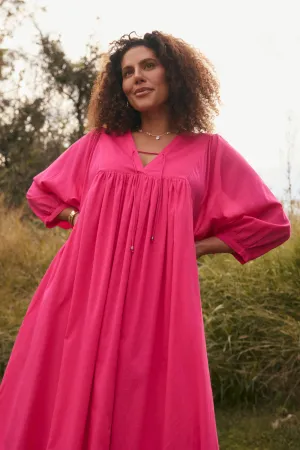 Cairo Boho Dress in Raspberry Daily Office