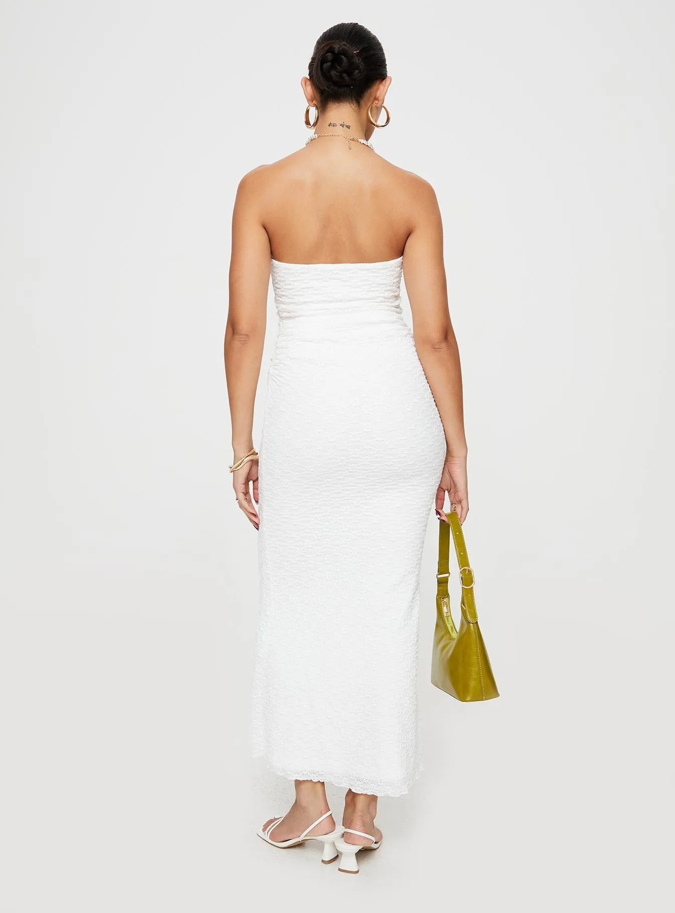 Ruskin Strapless Maxi Dress White Coral Bay Ocean Arch