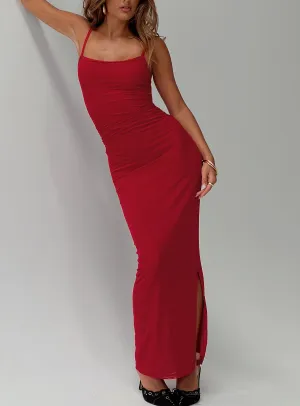 Apolline Maxi Dress Red Field Glow